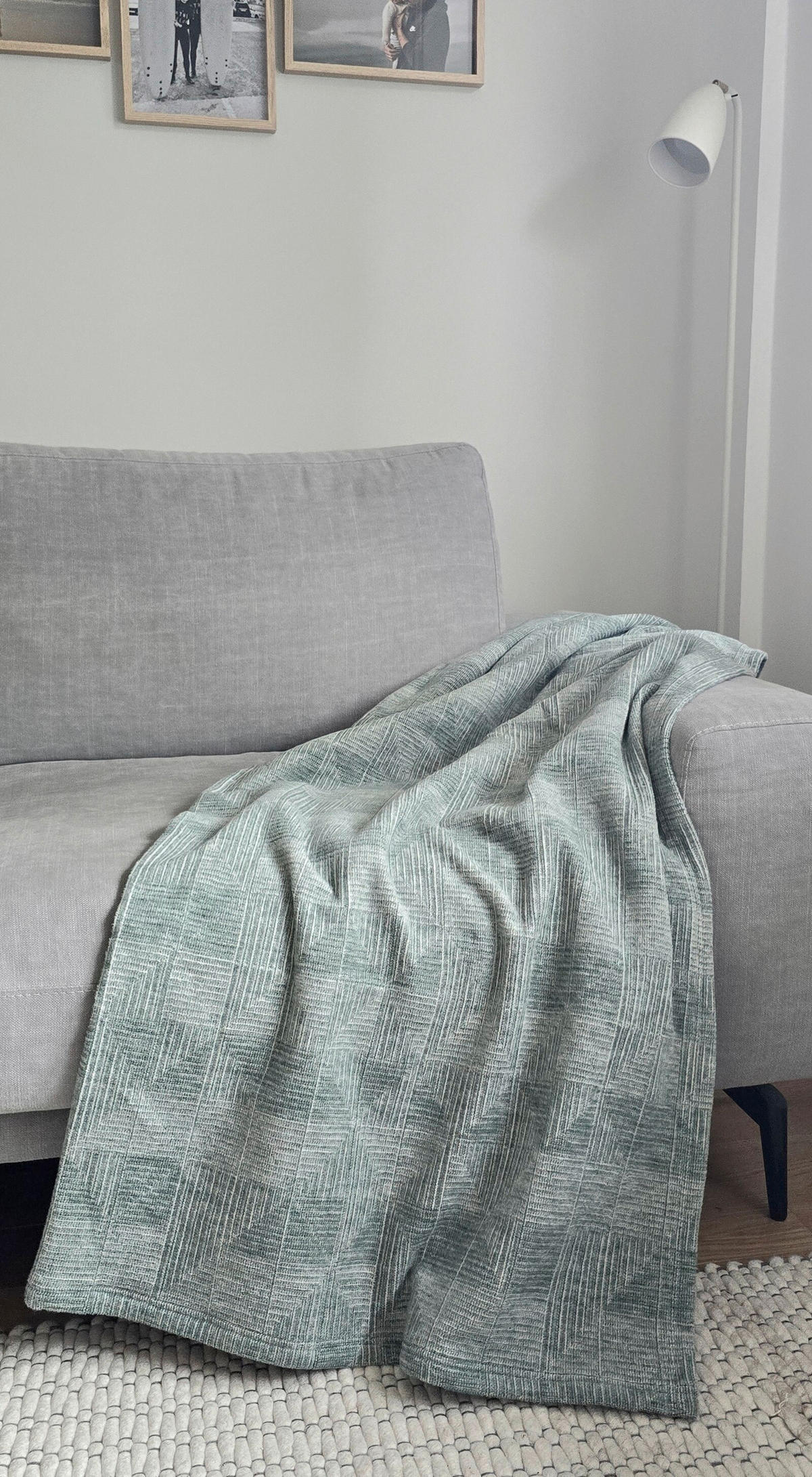 WOHNDECKE Minerva 150/200 cm  - Waldgrün, Basics, Textil (150/200cm) - Bio:Vio