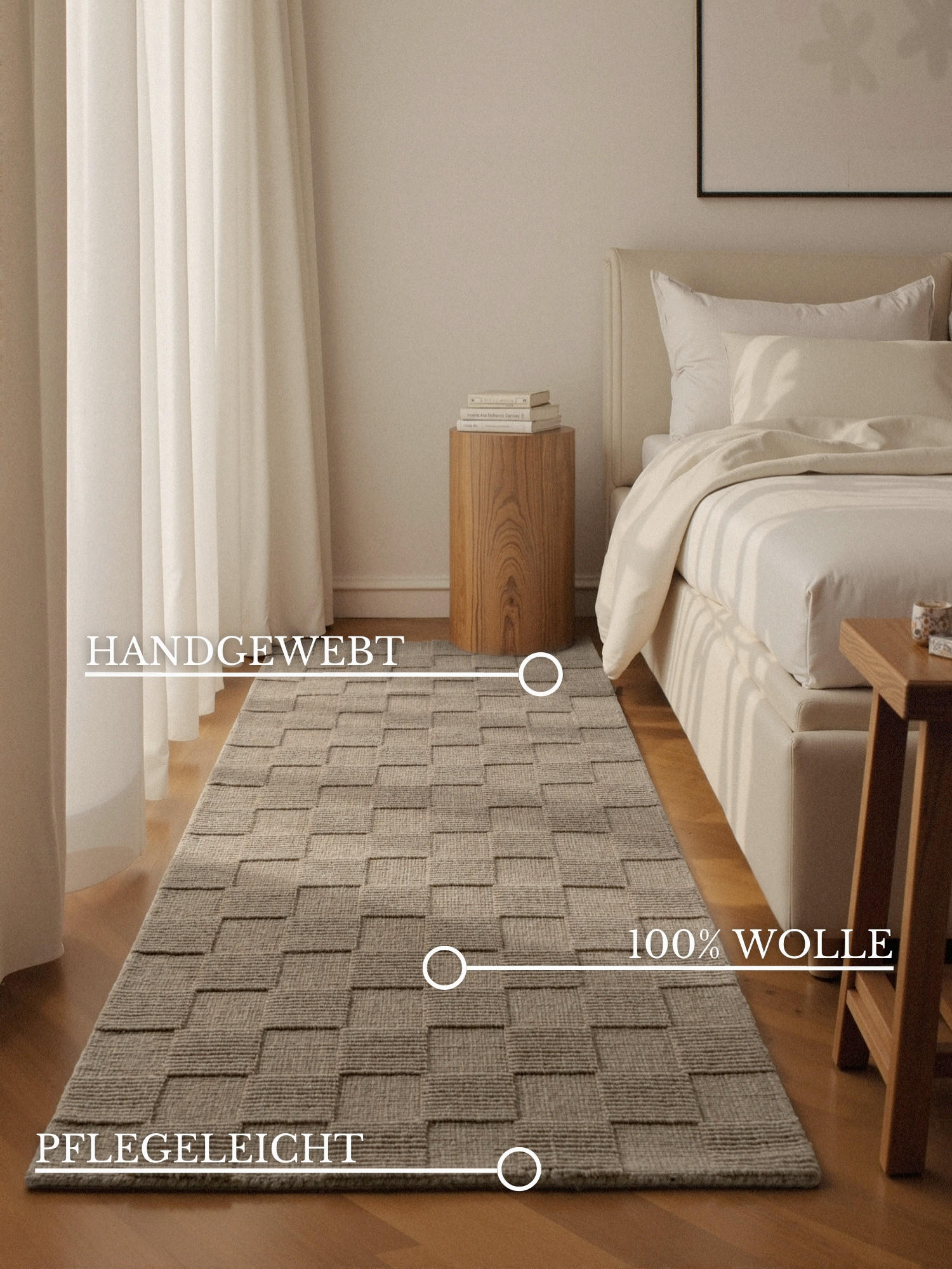 WOLLTEPPICH 80/200 cm Kollektion 1766 Grau, Beige  - Beige/Grau, Basics, Textil (80/200cm) - Villeroy & Boch