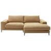 ECKSOFA in Flachgewebe Gelb  - Gelb/Schwarz, Design, Textil/Metall (253/177cm) - Dieter Knoll