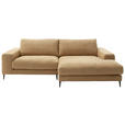 ECKSOFA in Flachgewebe Gelb  253/177 cm  - Gelb/Schwarz, Design, Textil/Metall (253/177cm) - Dieter Knoll