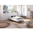 BETT 120/200 cm  in Weiß  - Alufarben/Weiß, Design, Holzwerkstoff/Metall (120/200cm) - Carryhome