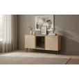 SIDEBOARD  150/80/40 cm  - Eichefarben/Schwarz, KONVENTIONELL, Glas/Holzwerkstoff (150/80/40cm) - Xora