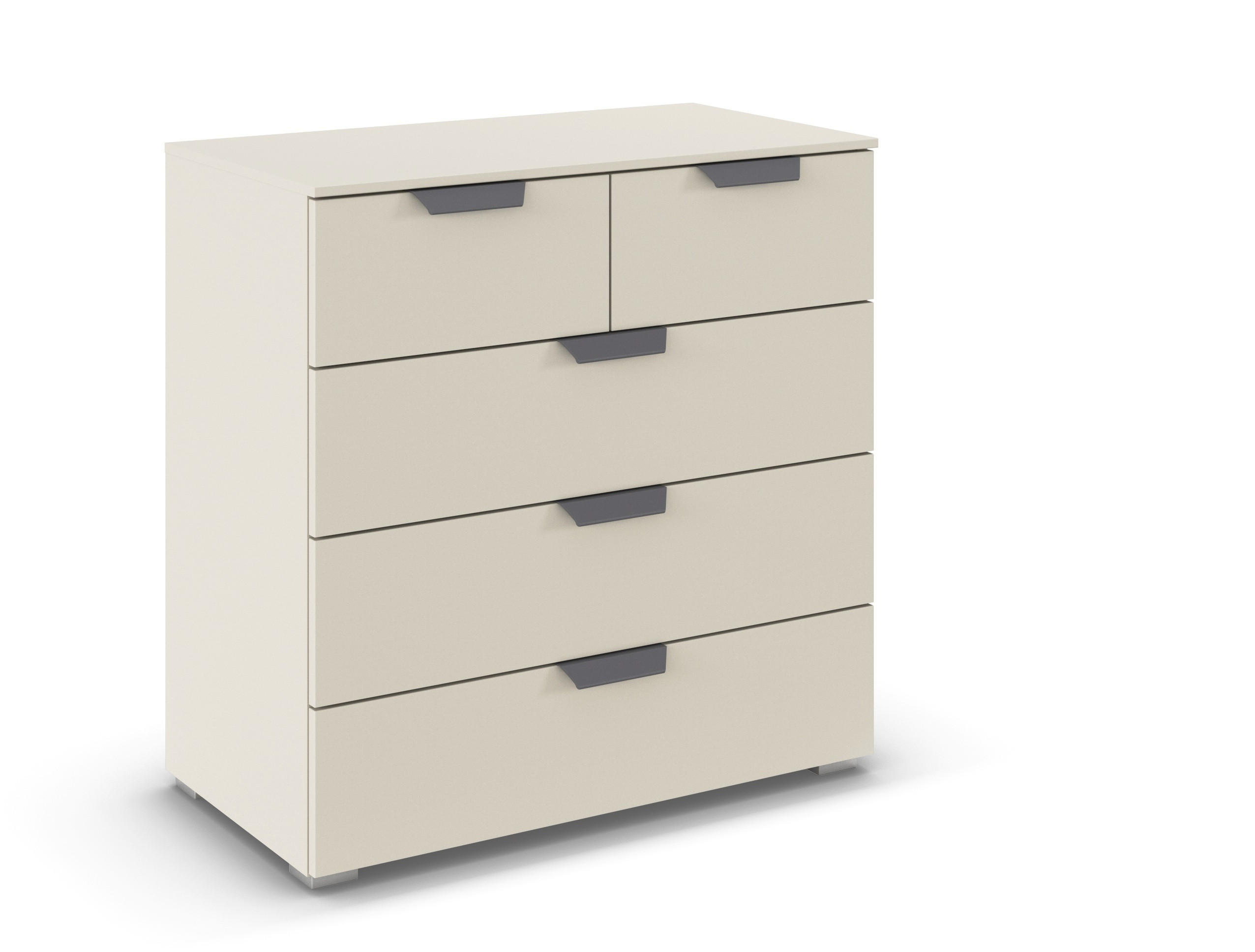 KOMMODE  in 80/81/42 cm  - Champagner/Dunkelgrau, Design, Holzwerkstoff/Metall (80/81/42cm) - Carryhome