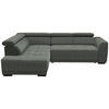 ECKSOFA in Struktur Grau   - Schwarz/Grau, Design, Kunststoff/Textil (205kg) - Xora