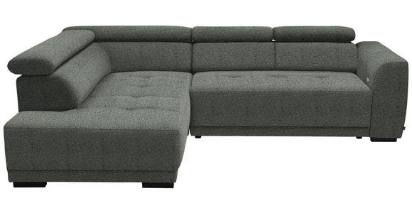 ECKSOFA  in Struktur Grau  205/284 cm  - Schwarz/Grau, Design, Kunststoff/Textil (205/284cm) - Xora