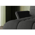 ECKSOFA Anthrazit Flachgewebe Rücken echt, Kopfteilverstellung, Sitztiefenverstellung  - Anthrazit/Schwarz, KONVENTIONELL, Textil/Metall (175/272cm) - Carryhome