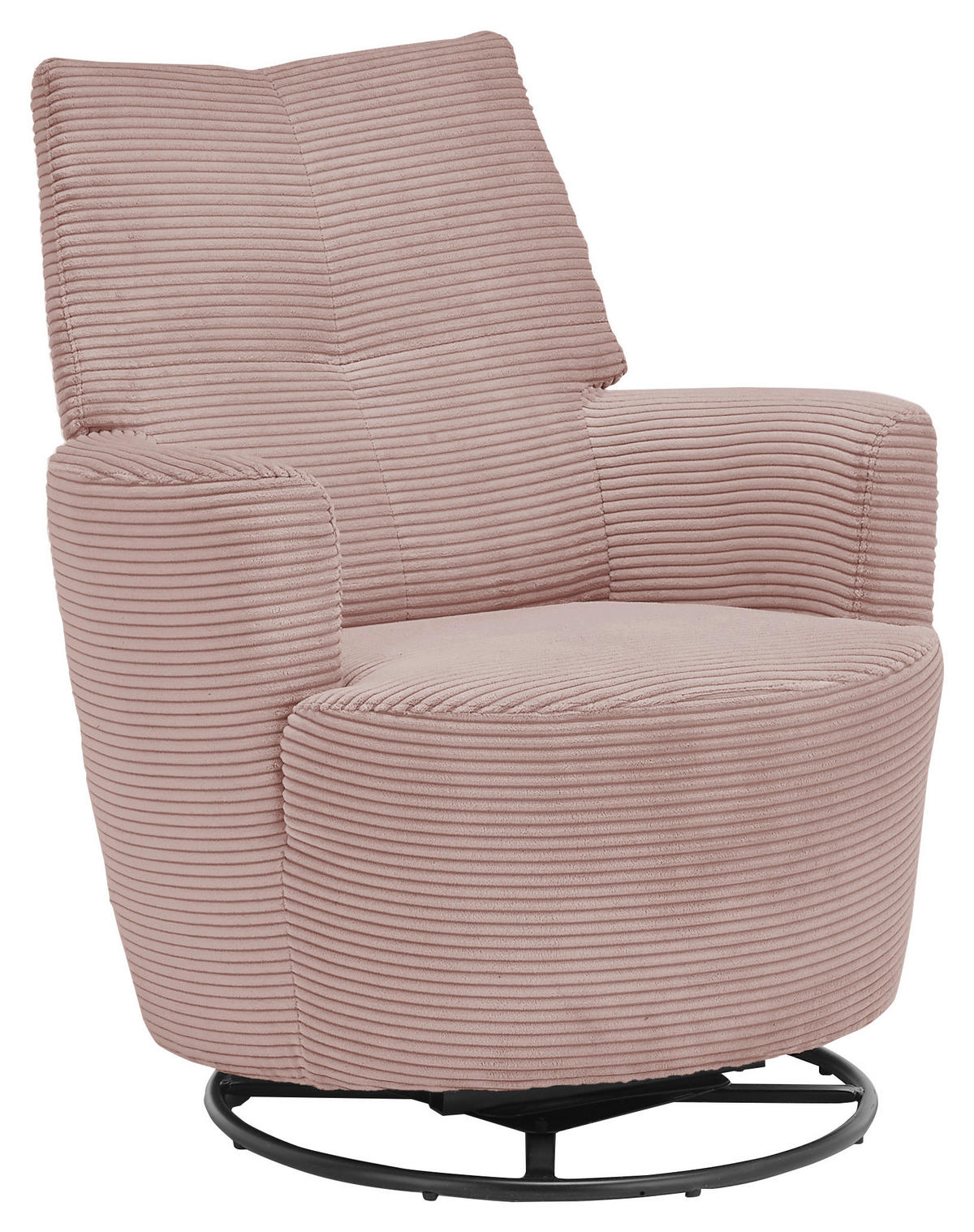 SESSEL Cord Rosa    - Schwarz/Rosa, Design, Textil/Metall (80/96/88cm) - SetOne by Musterring