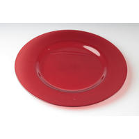 SERVIERPLATTE 33 cm  - Rot, KONVENTIONELL, Glas (33cm) - Novel