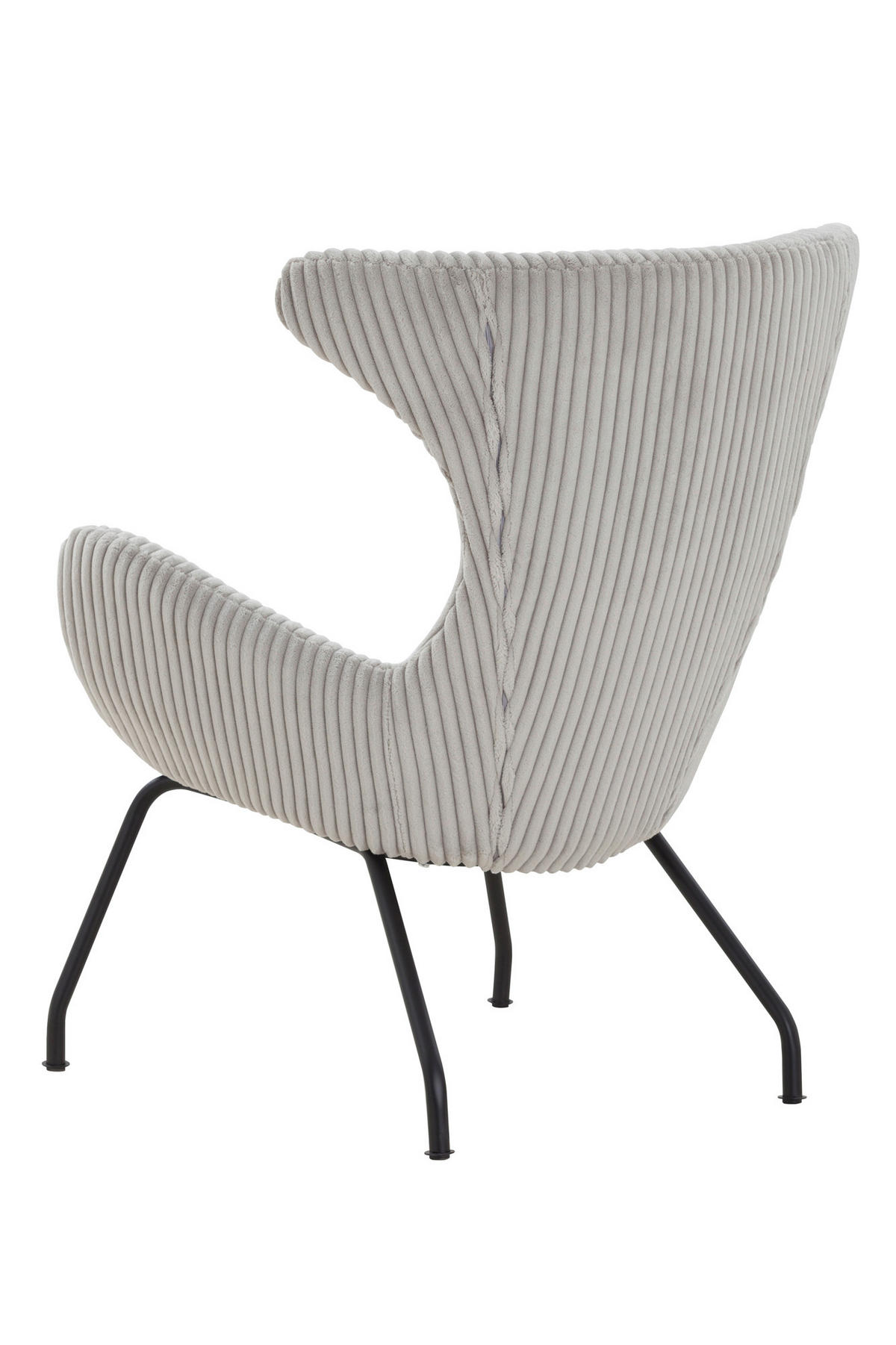 RELAXSESSEL Cord    - Schwarz/Grau, MODERN, Textil/Metall (78/96/77cm) - Livetastic