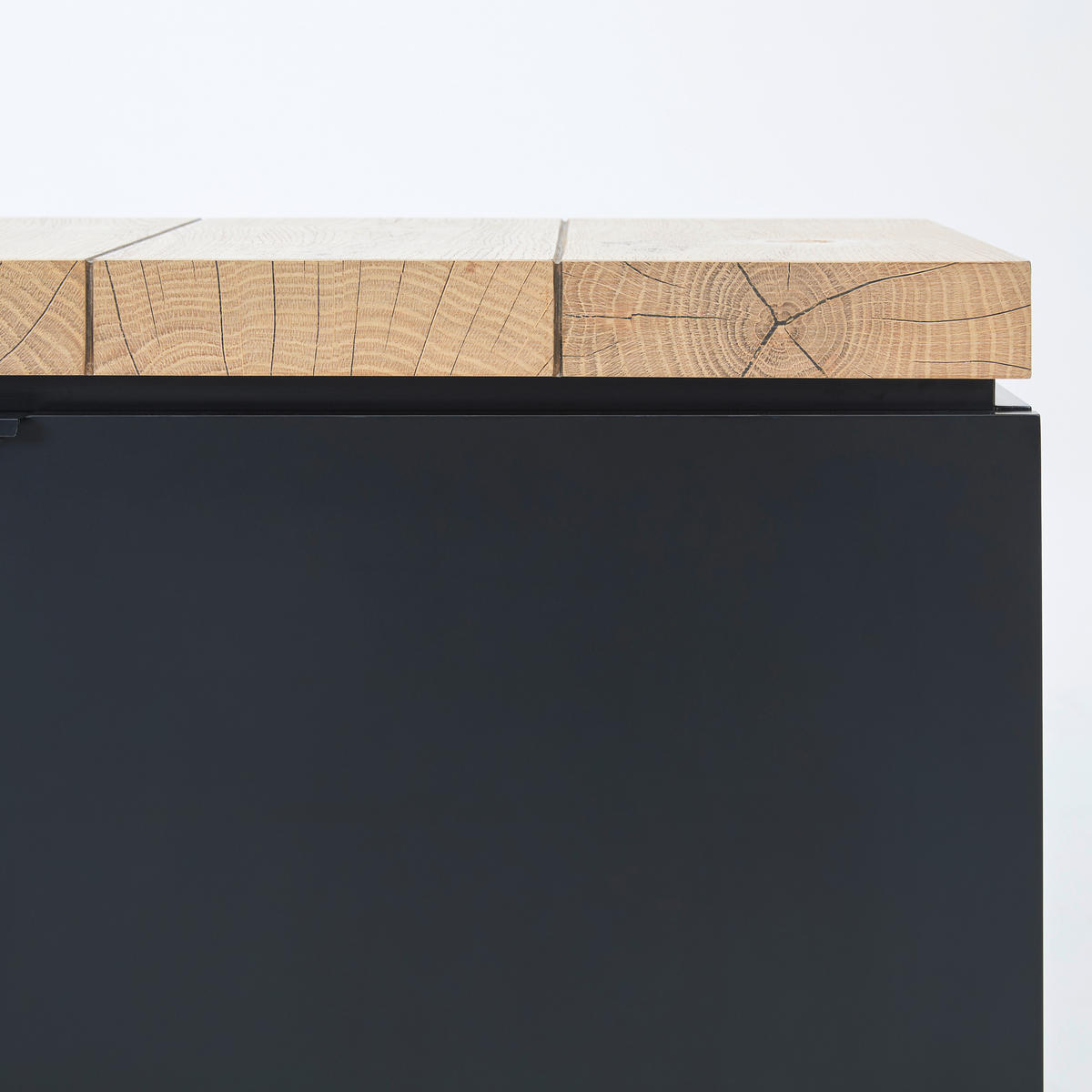 SIDEBOARD  in 180/80/40 cm  - Schwarz/Eiche Artisan, KONVENTIONELL, Holzwerkstoff/Metall (180/80/40cm) - Xora
