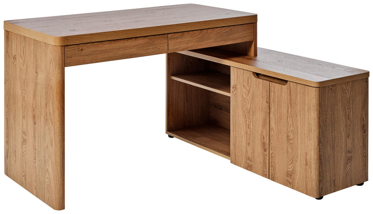 ECKSCHREIBTISCH 140/118/76 cm  in Eichefarben  - Eichefarben, MODERN, Holzwerkstoff (140/118/76cm) - Livetastic