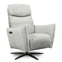 RELAXSESSEL in Textil Grau  - Schwarz/Grau, Design, Textil/Metall (77/107/88cm) - Livetastic