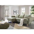 ECKSOFA Olivgrün Flachgewebe  - Buchefarben/Olivgrün, KONVENTIONELL, Holz/Textil (144/230cm) - Carryhome