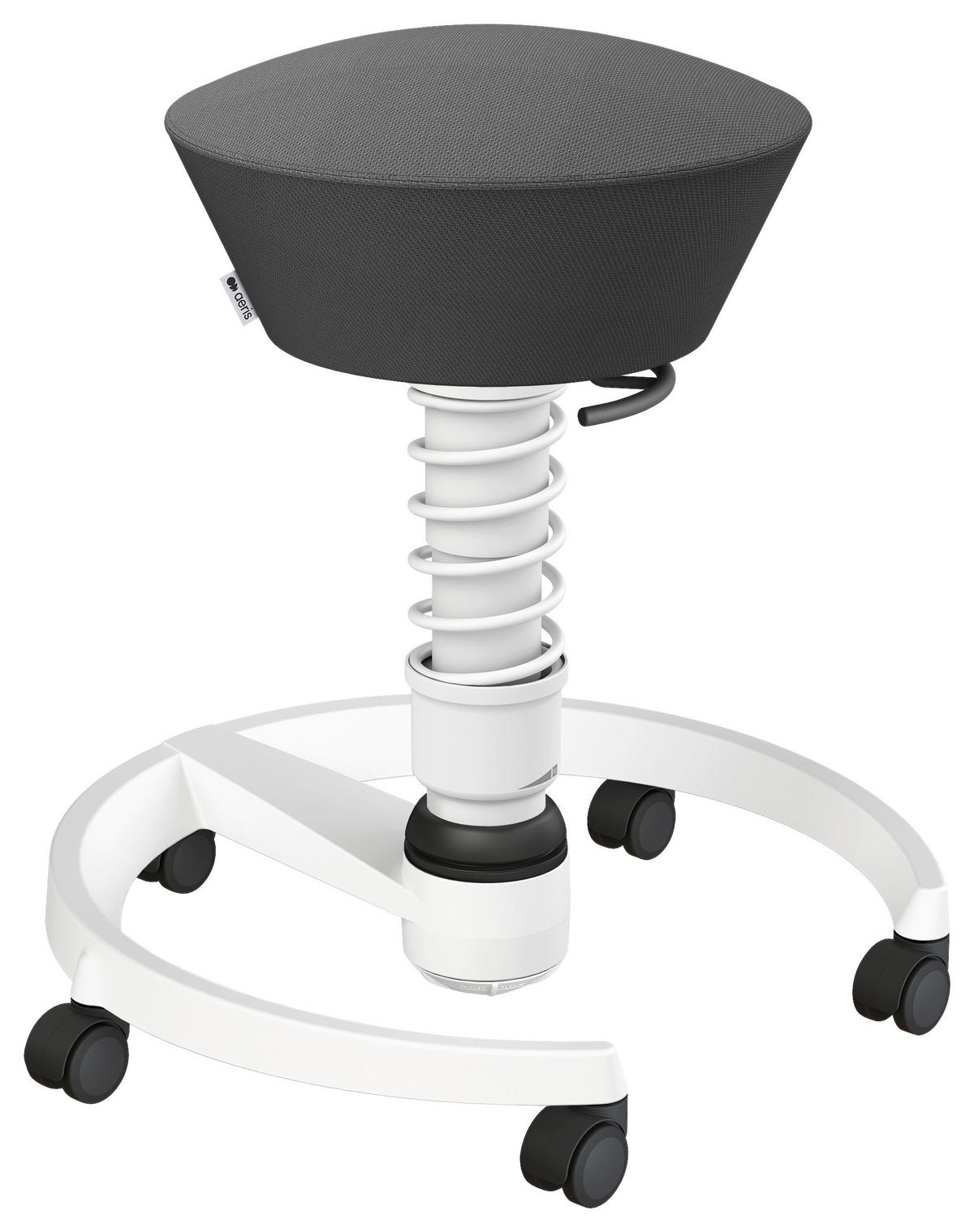 BÜROHOCKER 55/45,66/55 cm  - Schieferfarben/Weiß, Basics, Kunststoff/Textil (55/45,66/55cm) - Aeris