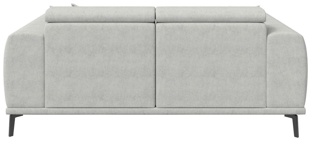 2-SITZER-SOFA Webstoff Naturfarben  - Schwarz/Naturfarben, KONVENTIONELL, Textil/Metall (200/80/110cm) - Carryhome