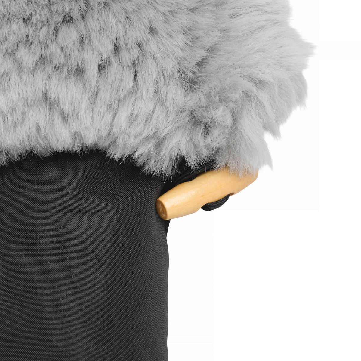 FELLSACK  - Schwarz/Grau, Basics, Textil (49/100cm) - Jimmylee