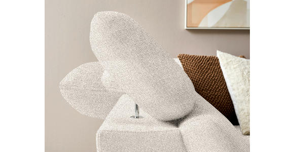 ECKSOFA in Bouclé Creme 212/287 cm - Eichefarben/Creme, MODERN, Holz/Textil (212/287cm) - Valnatura