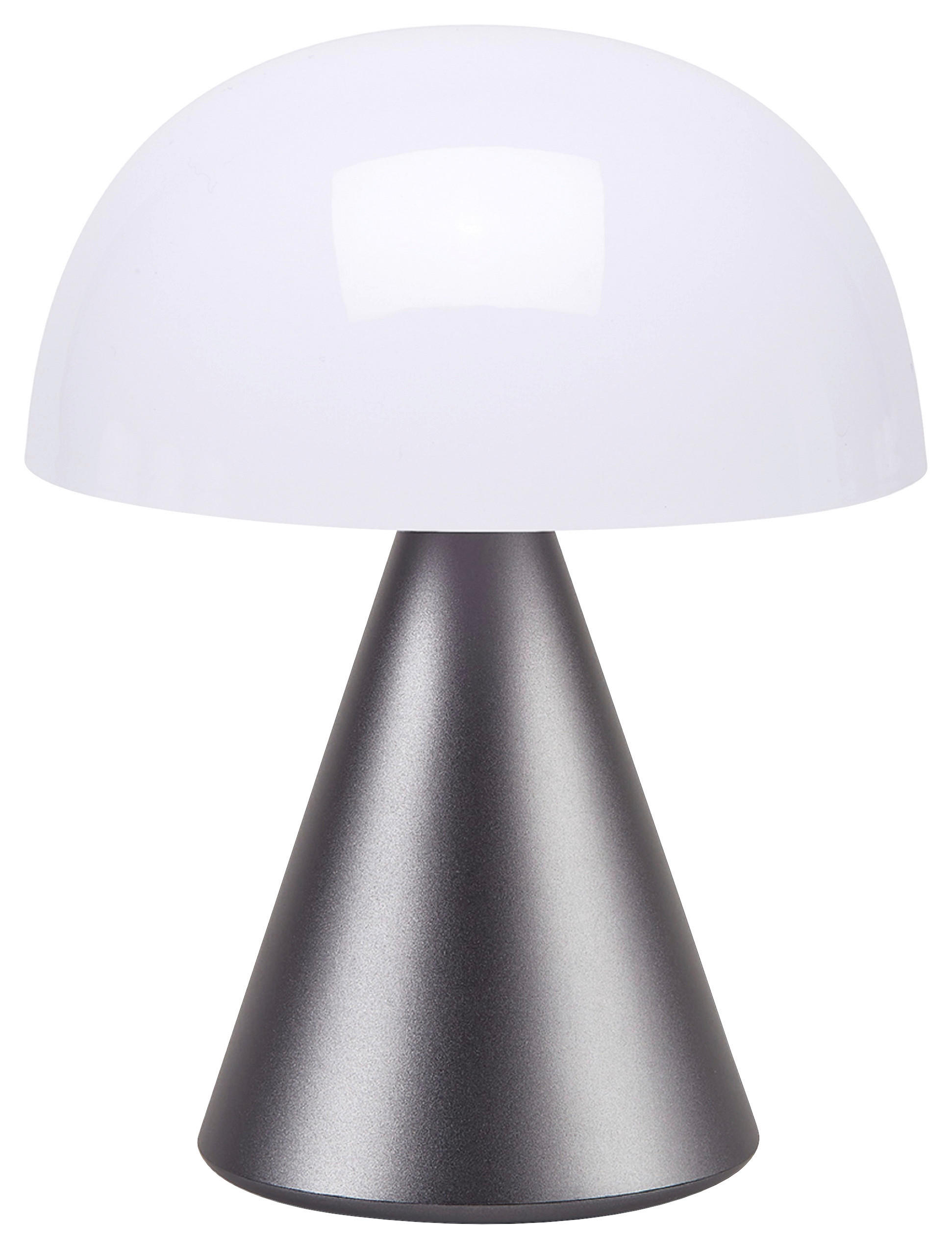 TISCHLEUCHTE 14/17/14 cm   - Grau, Design, Kunststoff/Metall (14/17/14cm)