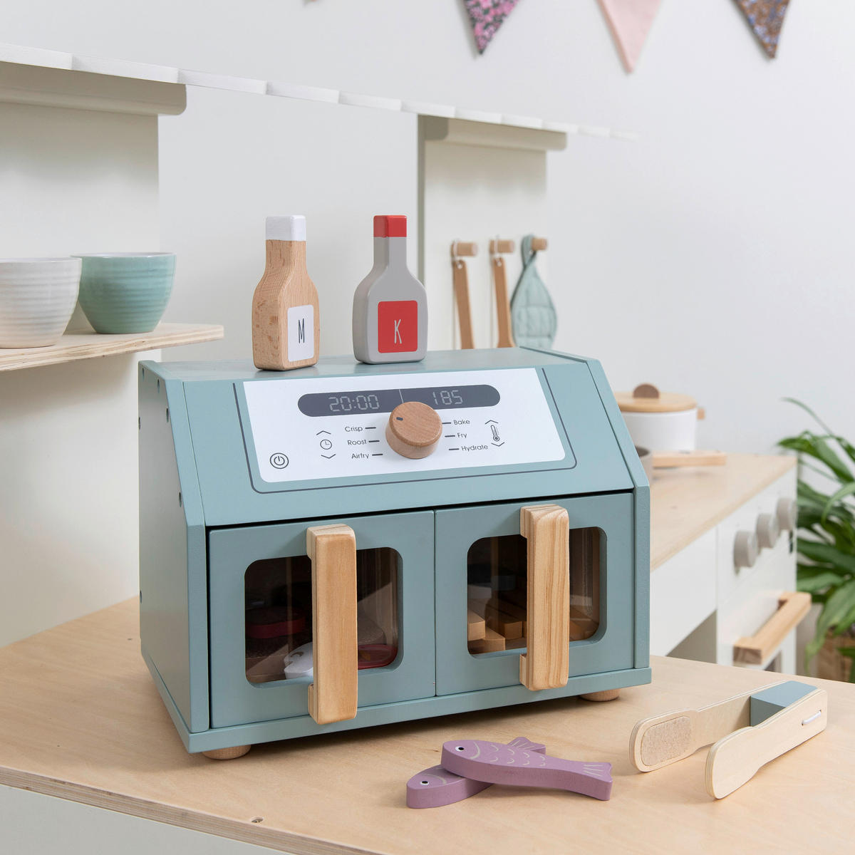 KINDERKÜCHENZUBEHÖR BRIZA  - Salbeigrün, Basics, Holz (25/18/18cm) - MUSTERKIND