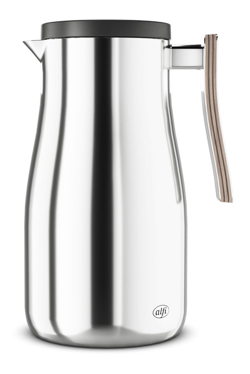 ISOLIERKANNE STUDIO ALLURE 1 L  - Silberfarben, Design, Holz/Metall (1l) - Alfi