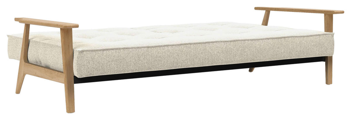 SCHLAFSOFA Flachgewebe Naturfarben  - Eichefarben/Naturfarben, Design, Holz/Textil (232/80/99cm) - Innovation