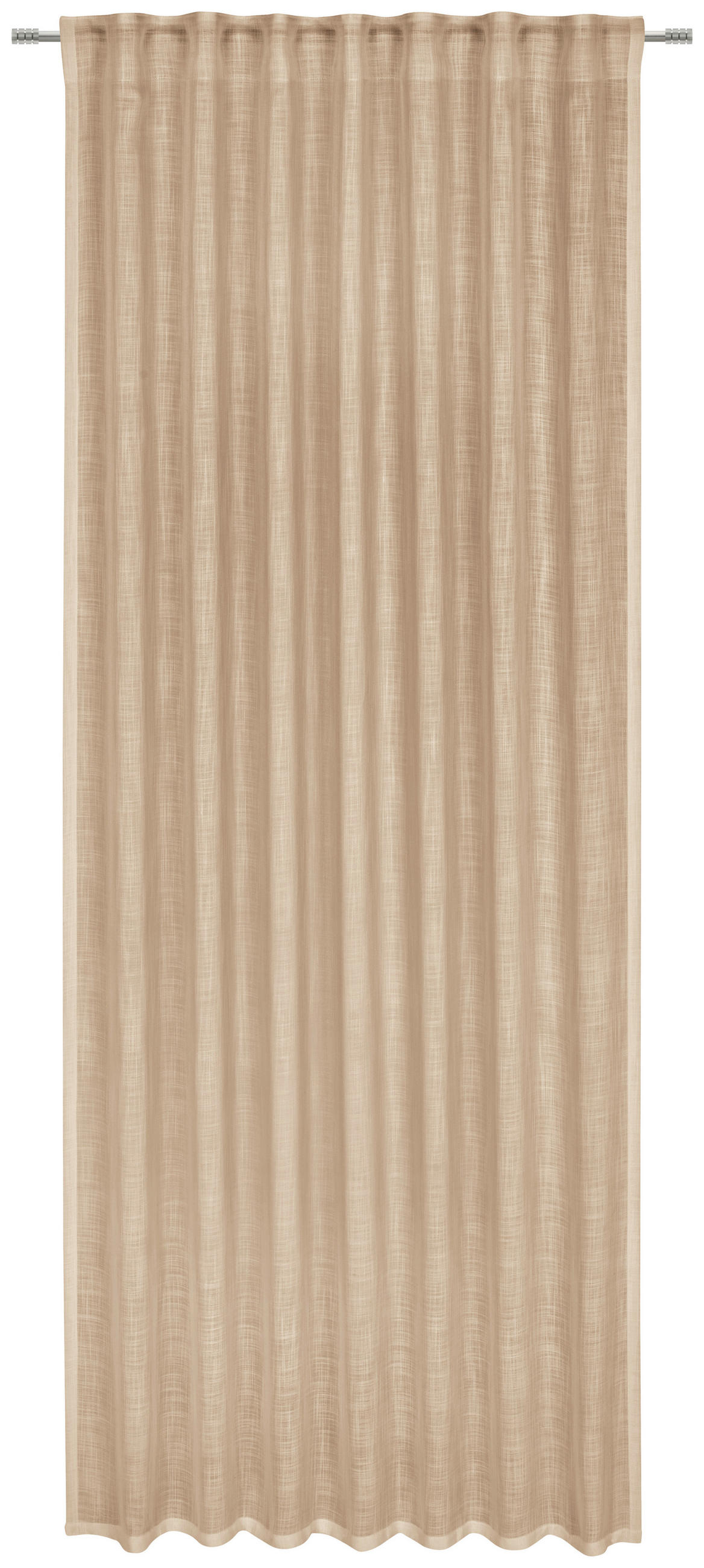 HOTOVÝ ZÁVĚS, poloprůhledné, 140/245 cm - terracotta, Natur, textil (140/245cm) - Esposa
