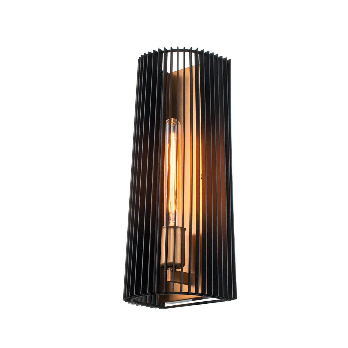 WANDLEUCHTE   - Messingfarben/Schwarz, Basics, Metall (43,2/18,4/14,5cm) - Elstead Lighting