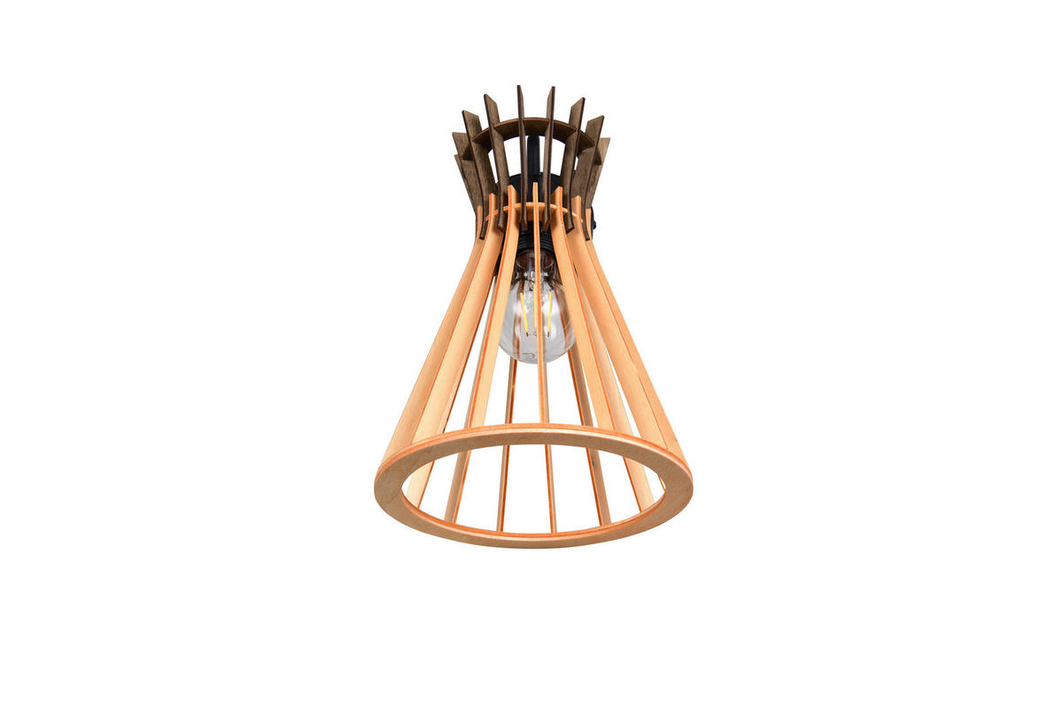VÄGGLAMPA 20/24/35,5 cm   - svart/naturfärgad, Natur, metall/trä (20/24/35,5cm)
