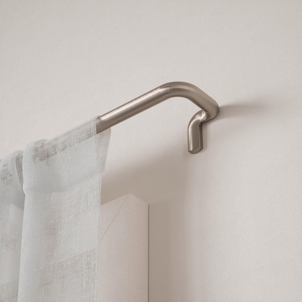 TYČ NA ZÁVĚSY  372 cm - barvy niklu, Konvenční, kov (372cm) - Umbra
