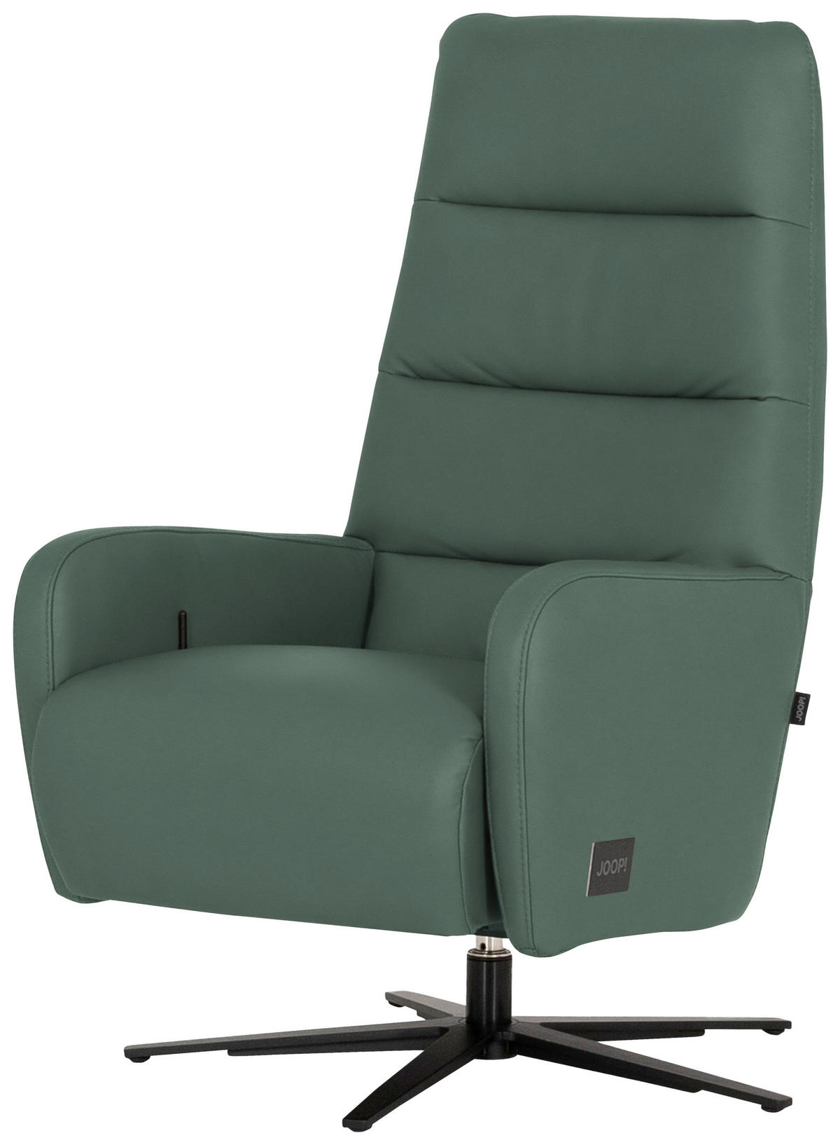 RELAXSESSEL Leder Opal  - Opal/Schwarz, Modern, Leder/Metall (66/110/83cm) - Joop!