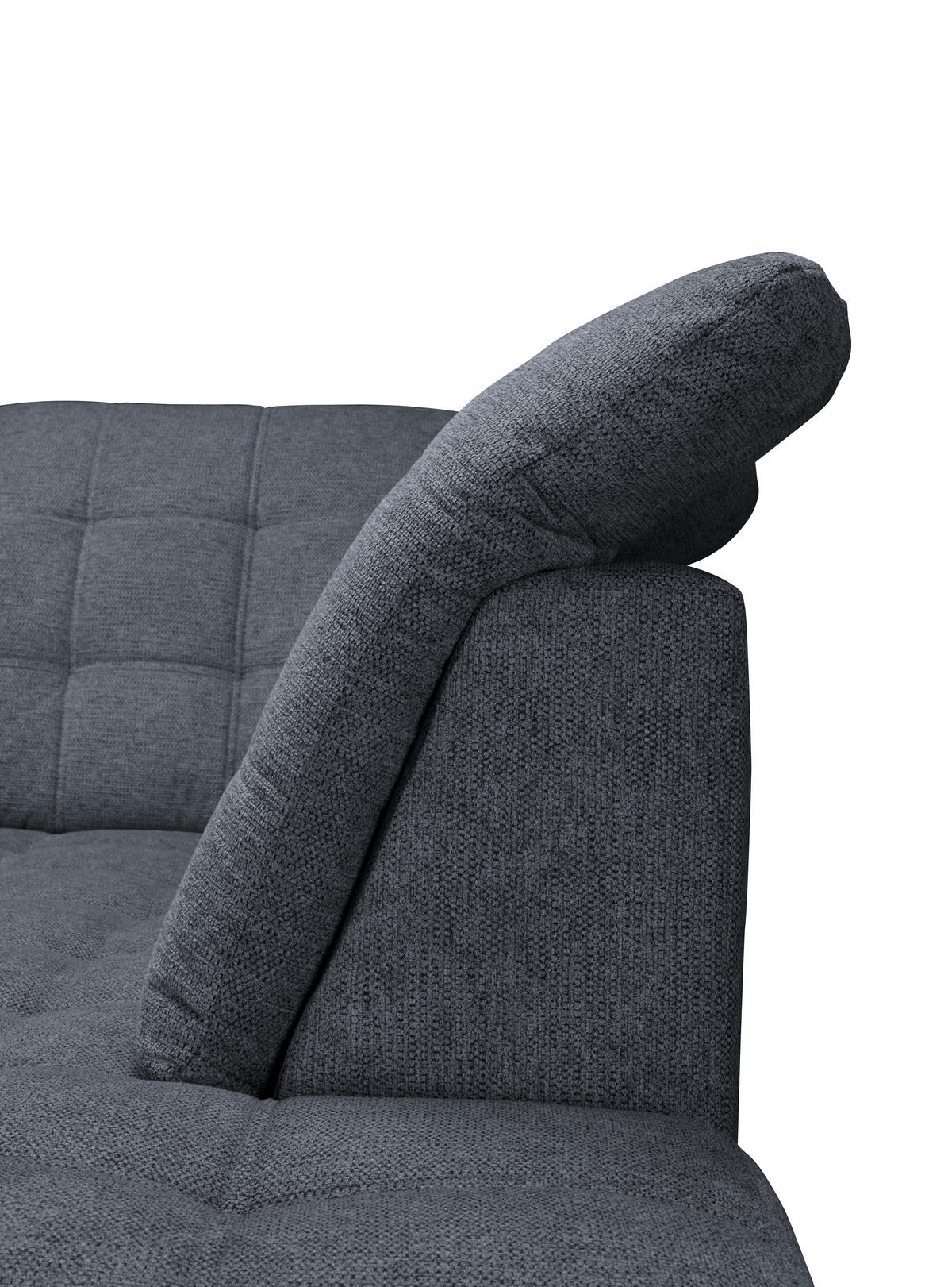 ECKSOFA Anthrazit Chenille  - Chromfarben/Anthrazit, KONVENTIONELL, Kunststoff/Textil (260/205cm) - Carryhome