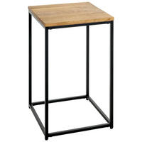 BEISTELLTISCH in Holz, Metall 35/35/60 cm  - Eichefarben/Schwarz, Design, Holz/Metall (35/35/60cm)
