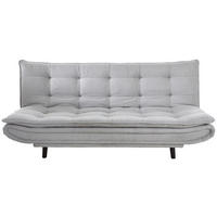 ZOFA S POSTELJNO FUNKCIJO,  srebrne barve tekstil  - srebrne barve/črna, Design, tekstil/les (194/100/90cm) - Ti'me