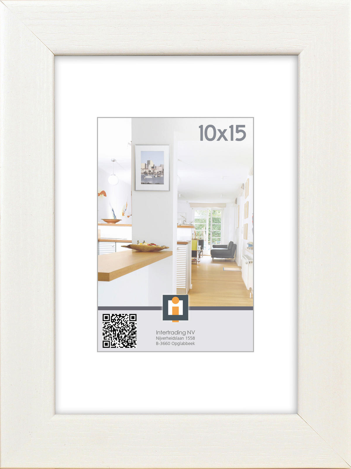 OKVIR ZA SLIKE      13,5/18/1,5 cm    - bijela, Basics, staklo/plastika (13,5/18/1,5cm)