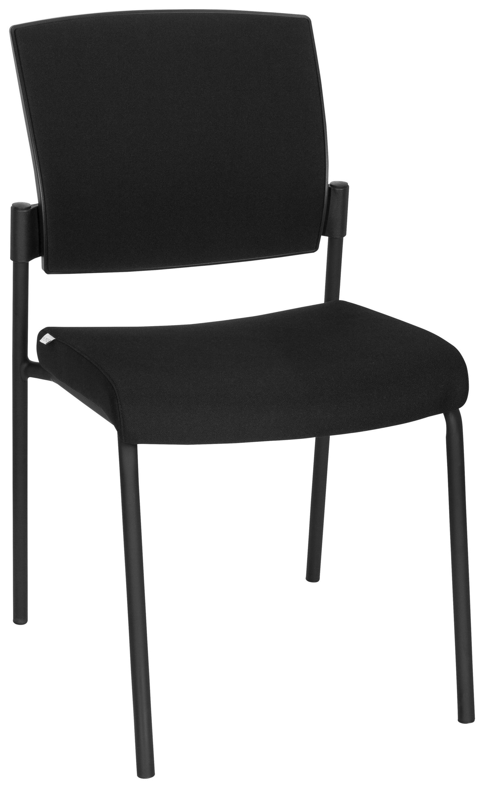BESUCHERSTUHL Schwarz  - Schwarz, MODERN, Textil/Metall (48/90/58cm) - MID.YOU