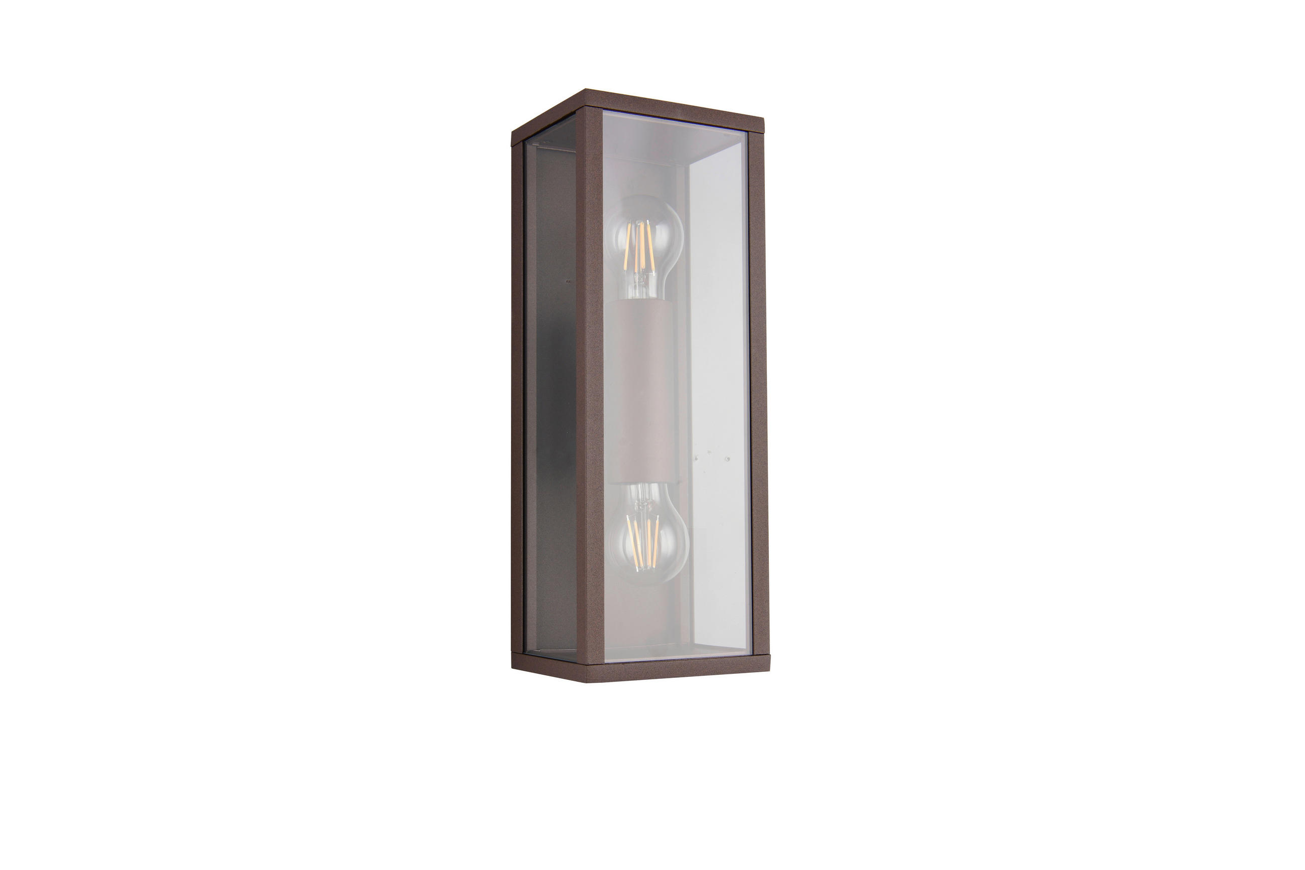 AUSSENWANDLEUCHTE Garonne 14/38/14 cm  - Klar/Rostfarben, KONVENTIONELL, Glas/Metall (14/38/14cm) - Trio Leuchten