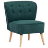 SESSEL in Cord Grün  - Naturfarben/Grün, Design, Holz/Textil (75/82/80cm) - Livetastic