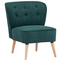 SESSEL in Cord Grün  - Naturfarben/Grün, Design, Holz/Textil (75/82/80cm) - Livetastic