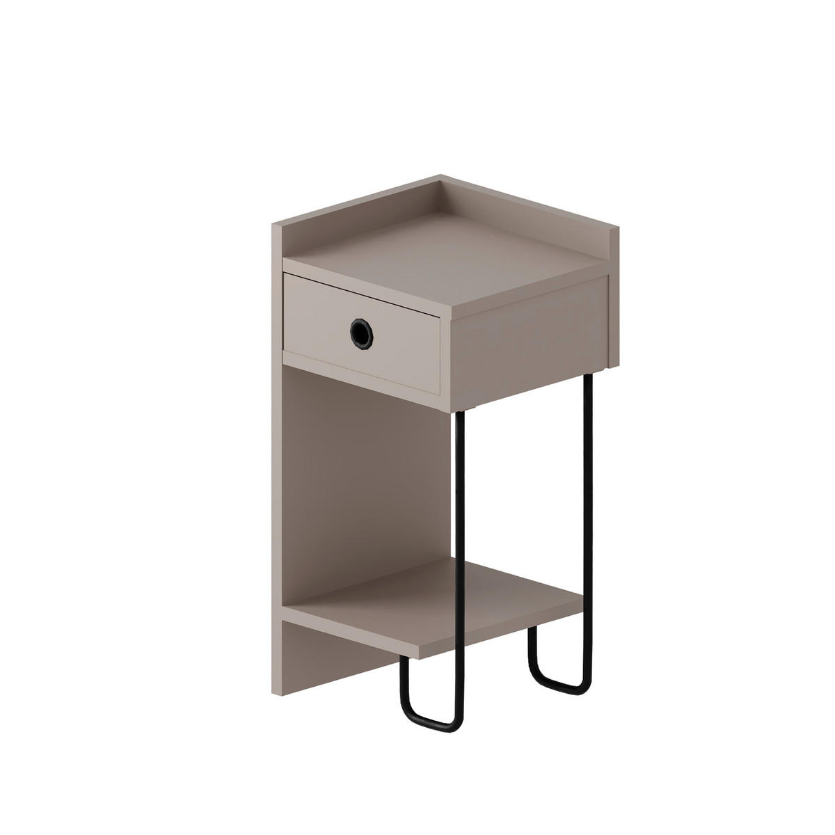 KINDERNACHTSCHRANK 32/61/30 cm  - Mokka, Design, Holzwerkstoff/Metall (32/61/30cm) - Livetastic