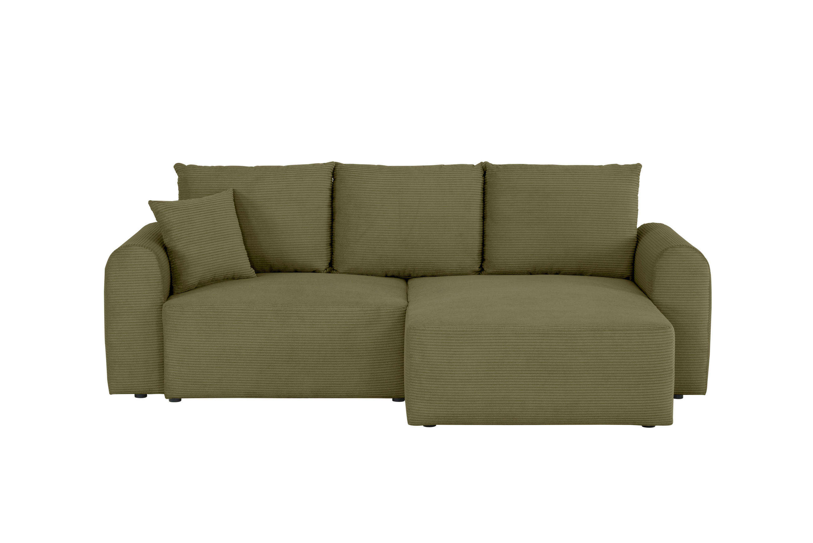 ECKSOFA  in Cord Olivgrün  250/151 cm  - Olivgrün, Design, Textil (250/151cm) - MID.YOU