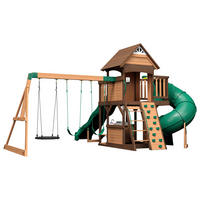 SPIELTURM CEDAR COVE 470/300/560 cm  - Braun/Grün, KONVENTIONELL, Holz (470/300/560cm) - Ambia Garden