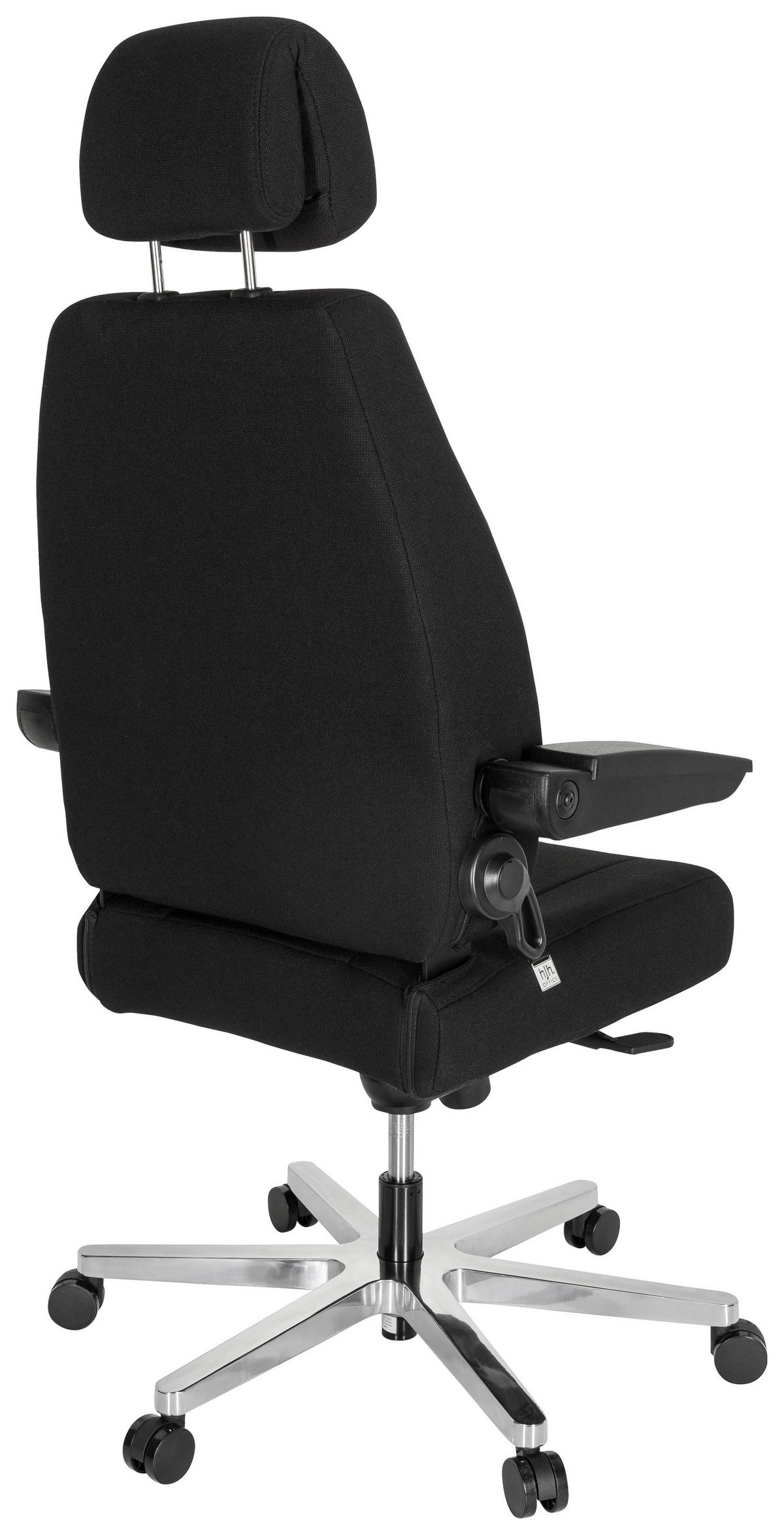 CHEFSESSEL Flachgewebe Schwarz  - Silberfarben/Schwarz, Basics, Kunststoff/Textil (70/152/70cm) - MID.YOU