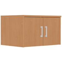 AUFSATZSCHRANK 72/43/54 cm  in  - Silberfarben/Buchefarben, Basics, Holzwerkstoff/Kunststoff (72/43/54cm) - Xora