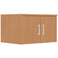 AUFSATZSCHRANK 72/43/54 cm  in  - Silberfarben/Buchefarben, Basics, Holzwerkstoff/Kunststoff (72/43/54cm) - Xora