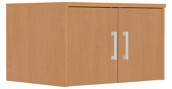 AUFSATZSCHRANK 72/43/54 cm  in  - Silberfarben/Buchefarben, Basics, Holzwerkstoff/Kunststoff (72/43/54cm) - Xora