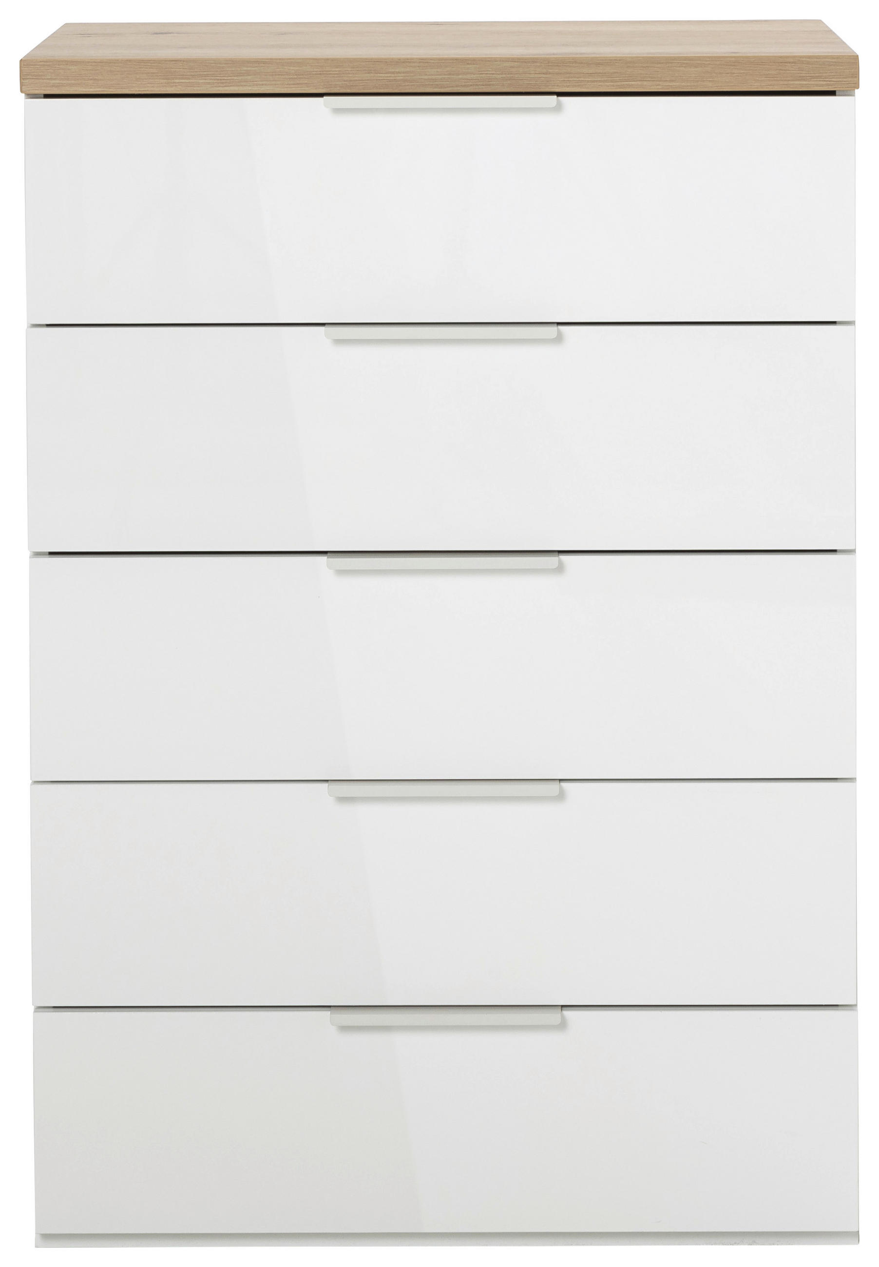 KOMMODE  in 69/101/44 cm  - Weiß Hochglanz/Schwarz, Basics, Holzwerkstoff/Kunststoff (69/101/44cm) - Carryhome