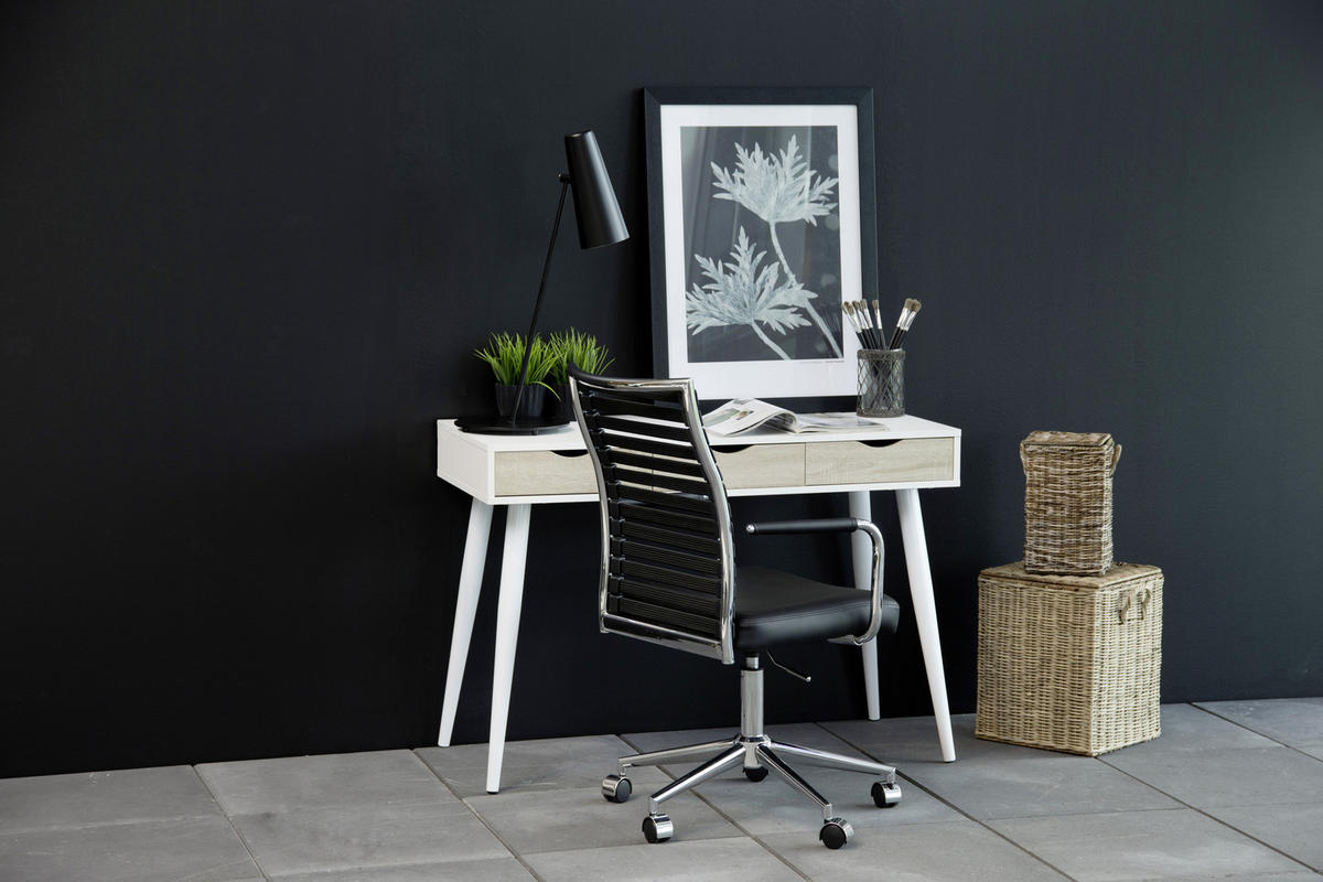 SKRIVBORD 110/50/77,1 cm  i vit, ekfärgad  - vit/ekfärgad, Design, metall/trämaterial (110/50/77,1cm) - Best Price