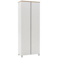 GARDEROBENSCHRANK Dieter Knoll  in 70/193/37 cm  - Eichefarben/Silberfarben, Design, Holz/Holzwerkstoff (70/193/37cm) - Dieter Knoll