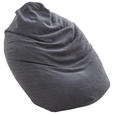 SITZSACK Webstoff 220 L  - Graphitfarben, KONVENTIONELL, Textil (60/70/60cm) - Xora
