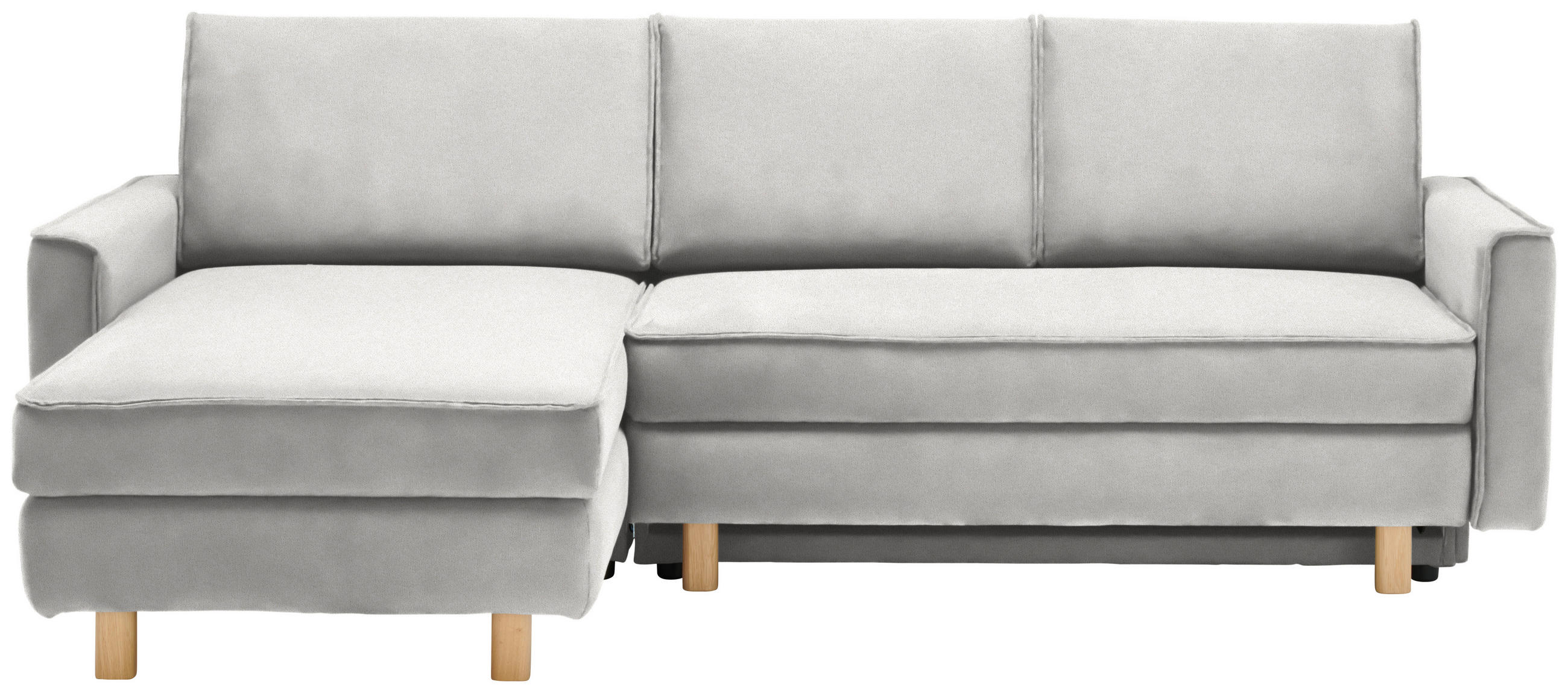 ECKSOFA in Chenille Ecru  170/237 cm  - Ecru/Eichefarben, KONVENTIONELL, Holz/Textil (170/237cm) - Sedda